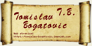 Tomislav Bogatović vizit kartica